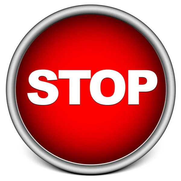 Button with word stop, stop sign — Stock Photo, Image