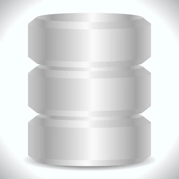 Metalliska cylindrar. Hård disk, HDD, server, hosting, databas — Stockfoto