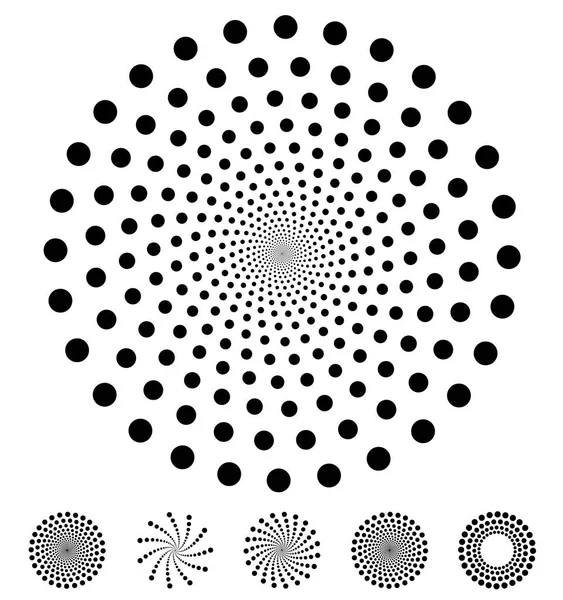 Patrón de puntos. Elementos vectoriales hechos de círculos. Diseño vectorial ele —  Fotos de Stock