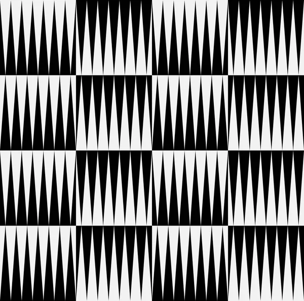 Black and white pattern of edgy, pointed shapes. Repeatable back — Stock Photo, Image