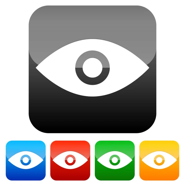 Simple Eye Icons White — Stock Photo, Image