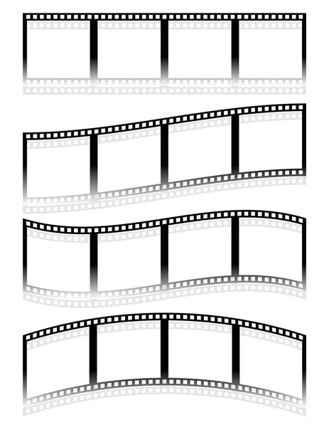 Zwart-wit film strips, film tapes — Stockfoto