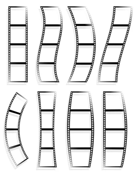 Tiras de película en blanco y negro, cintas de película —  Fotos de Stock