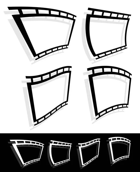Filmes em preto e branco, gráficos vetoriais de tira de fotos . — Fotografia de Stock
