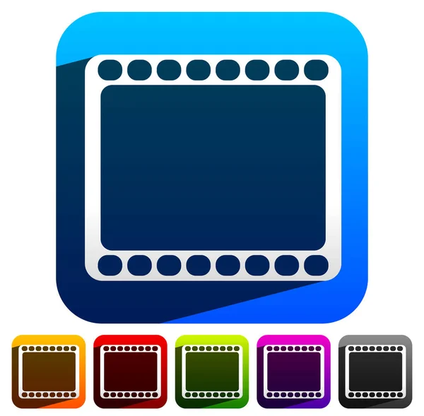 Film strip symbol on colorful backgrounds. vector. — Stock Photo, Image