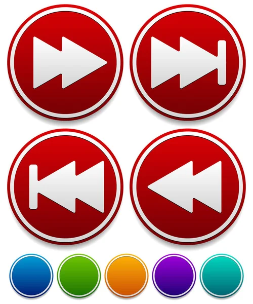 Arrow buttons - fastforward, rewind buttons — Stock Photo, Image