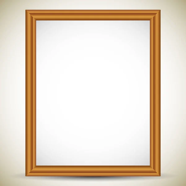Rektangel, porträtt trä bild, bild eller fotoram. Vektor — Stockfoto