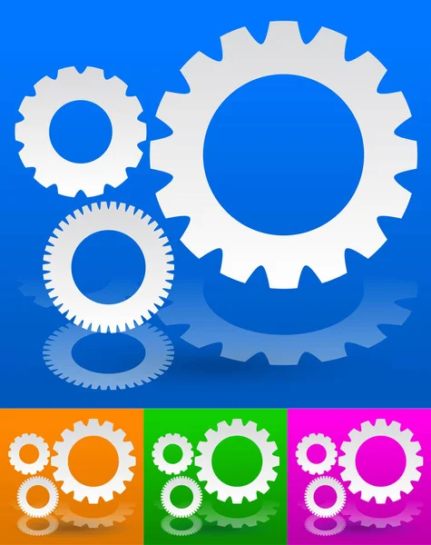 Colorful gear background set — Stock Photo, Image