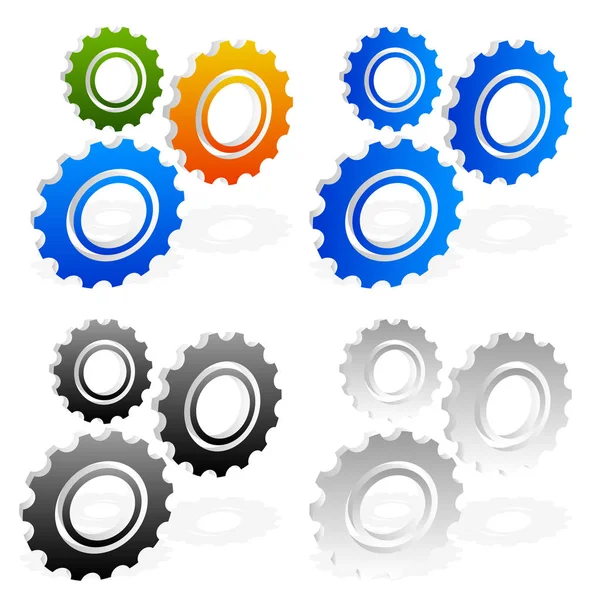 Gears, cogwheels icon, graphics for maintenance, repair, manufac — Stock Photo, Image