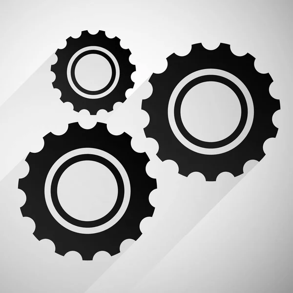 Gears, cogwheels icon, graphics for maintenance, repair, manufac — Stock Photo, Image