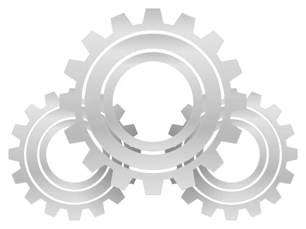 Varie ruote dentate, grafica vettoriale ruota rack. Meccanica, manuf — Foto Stock