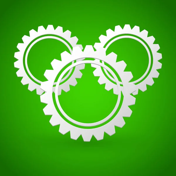 The green gear background — Stock Photo, Image