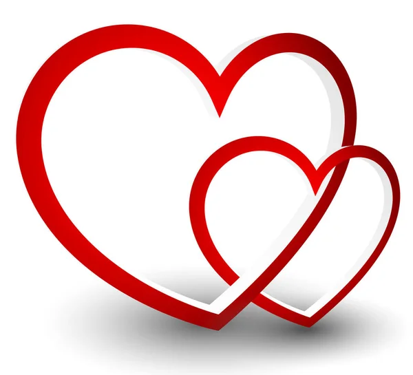 Vector graphics with red heart. Eps 10. — Stock Photo, Image