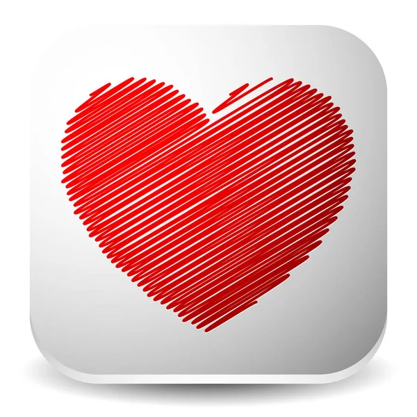Vector graphics met rood hart. EPS 10. — Stockfoto