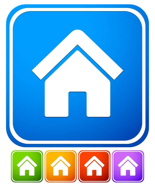 Ícones coloridos com símbolos de casa — Fotografia de Stock