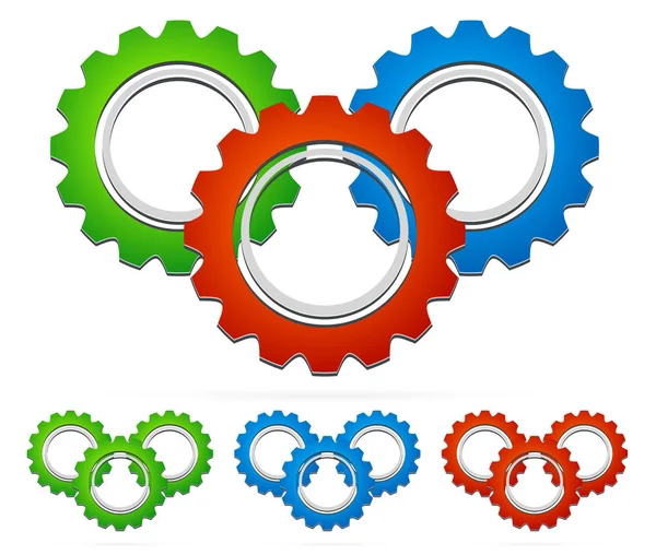 Multicolored gear composition(s) — Stock Photo, Image