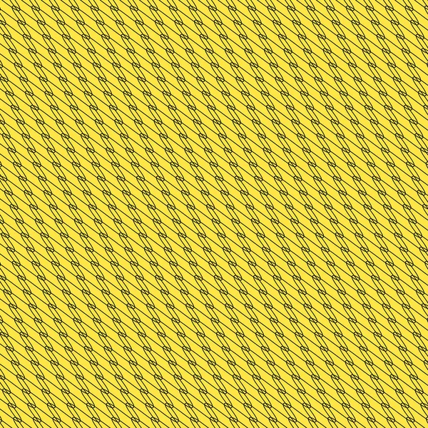 Schwarz / gelber Hintergrund mit ineinandergreifenden Linien, abstrakter Patte — Stockfoto
