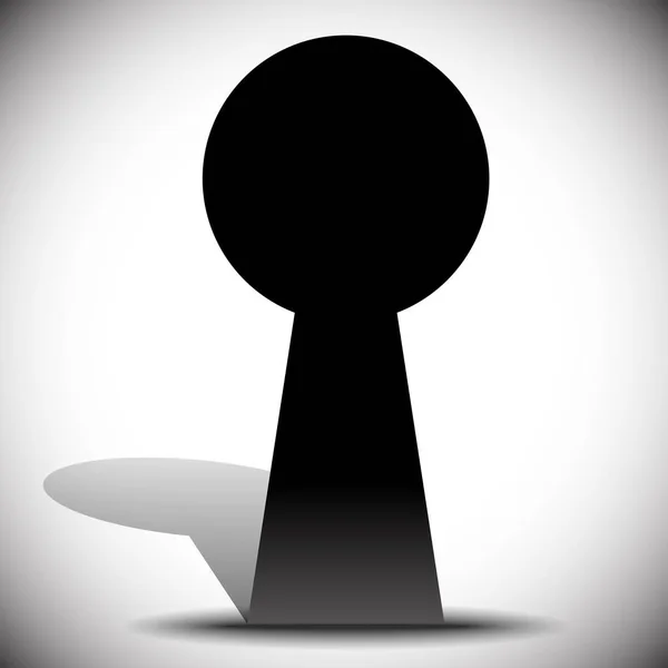 Grafica Keyhole per segretezza, concetti di privacy. vettore modificabile . — Foto Stock