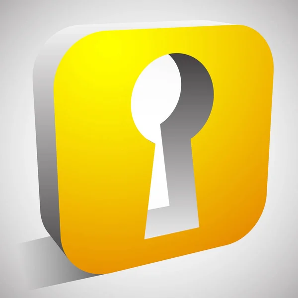 Schlüsselloch-Symbol für Privatsphäre, Zugang, Sicherheitskonzepte. — Stockfoto