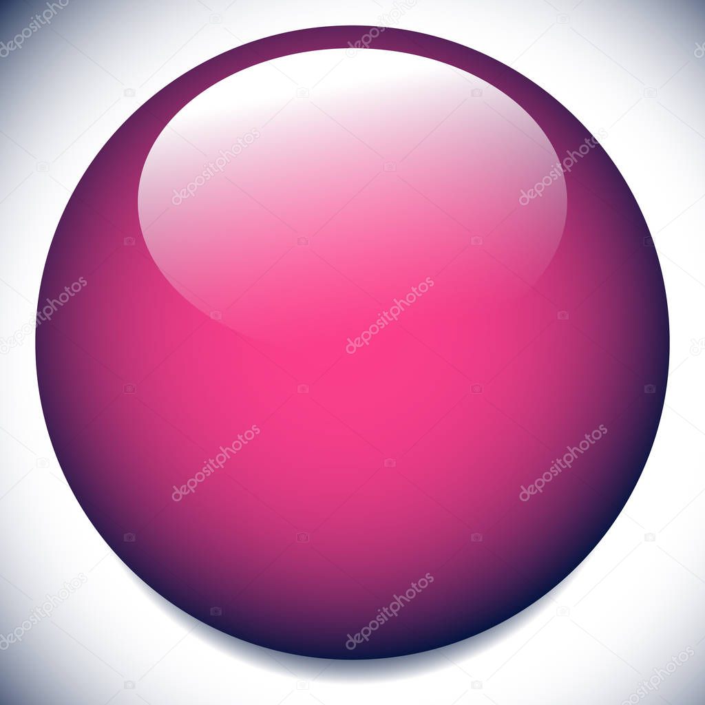 Sphere, circle buttons with blank space and glossy effect