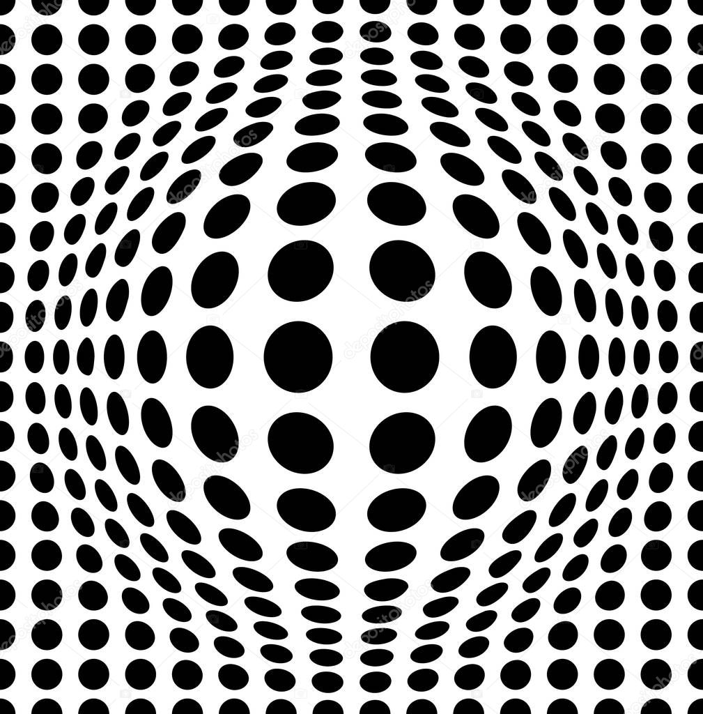 Bulging dots background