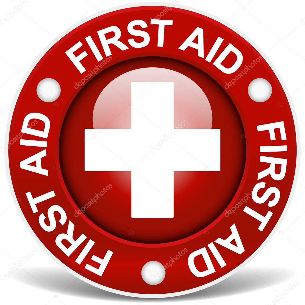 First Aid icon on white