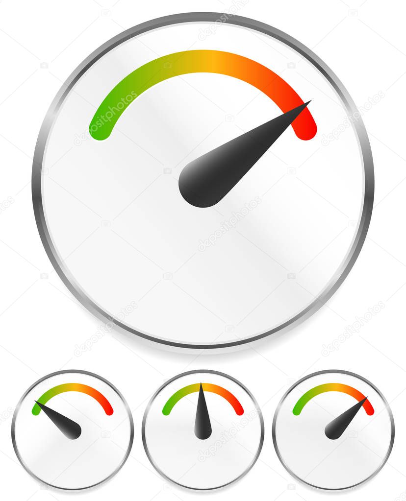 Dial, gauge templates. Measuring, indication, benchmarking eleme