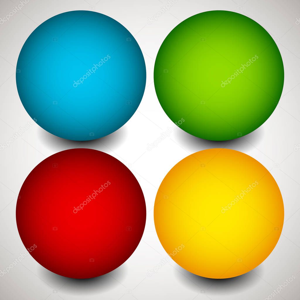 Set of blank circles with space. vector elements.