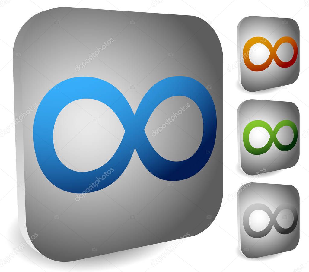 Infinity symbol. Eeverlasting, infinite or cycle, continuity the