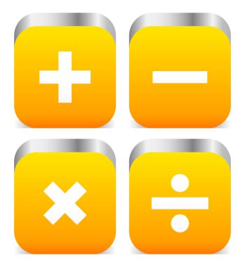 Matematik sembolleri beyaz 