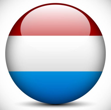 Hollanda bayrağı ile yuvarlak simge