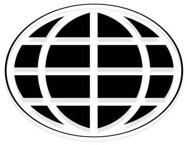 Oval tel çerçeve küre şeklinde. düzenlenebilir vektör çizim.