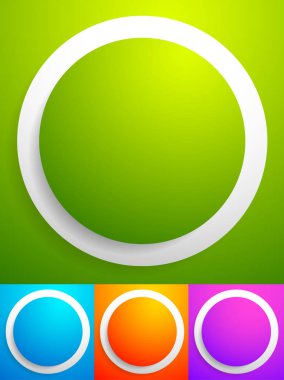 Boş renkli daire şekli, daire elemanı, vektör EPS 10.