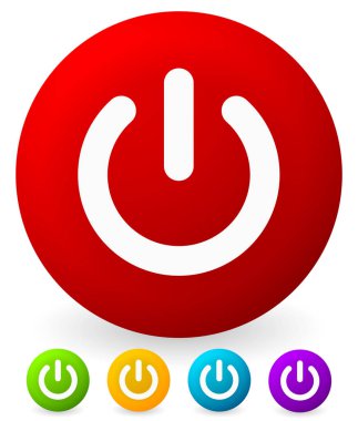 Güç düğmesi, güç sembolü grafik (eps10)