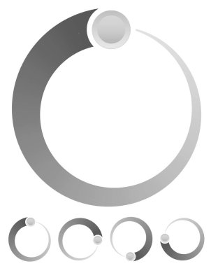 Siyah ve beyaz preolader, tampon şekli, sembol