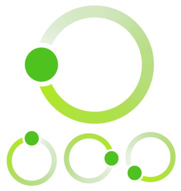 Preloader, dairesel şekil. Segmente daire