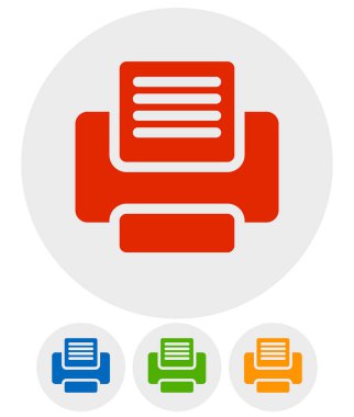 yazıcı simgeleri sanatsal raster illüstrasyon kümesi