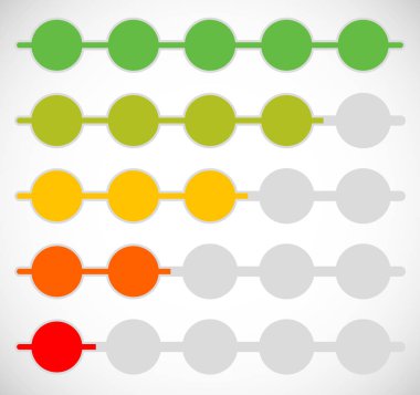 Yatay ilerleme çubukları yükleniyor. Adımları, aşamaları, ilerleme.