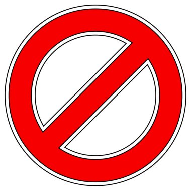 Yasak, sınırlama, giriş yok. Hiçbir erişim için preventi