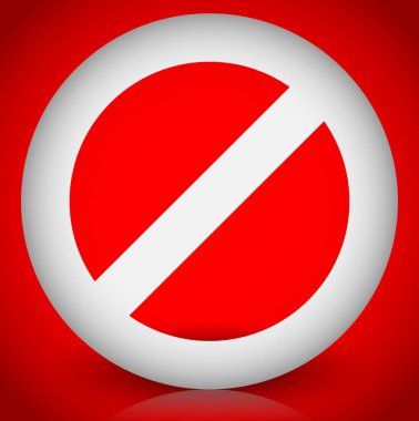 Kırmızı yasaklama, kısıtlama-giriş işareti yok. Fraktal Aydınlanma