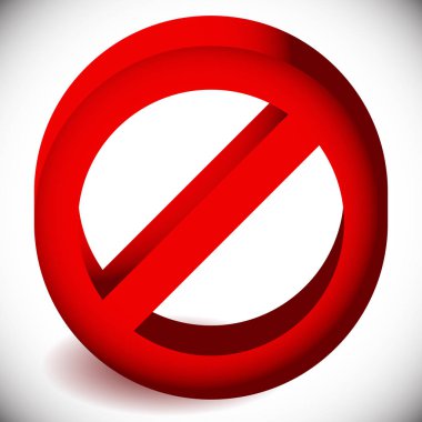 Yasak, sınırlama, giriş yok. Hiçbir erişim için preventi