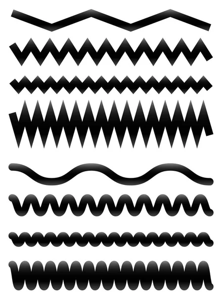 Set Various Lines Artistic Raster Illustration — Stock Photo, Image