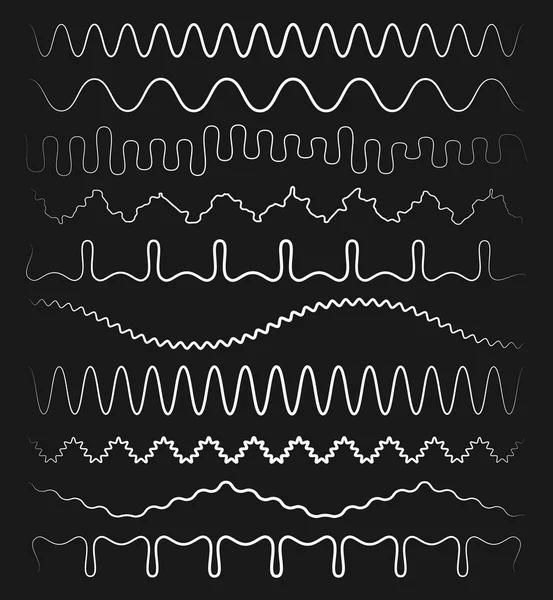 Set di linee ondulate e sinuose — Foto Stock