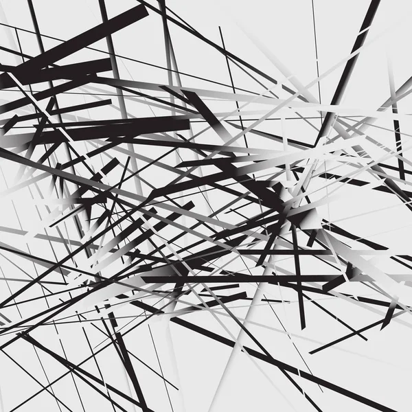 Abstracte zwart-wit kunst met willekeurige lijnen. bewerkbare. — Stockfoto