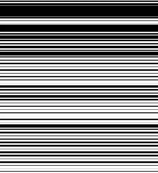 Em linha reta, padrão de linhas horizontais com espessura aleatória. Preto. — Fotografia de Stock