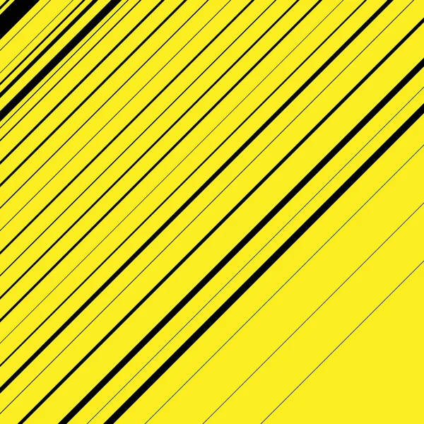 Черные и желтые диагональные линии различной толщины. Абстра — стоковое фото