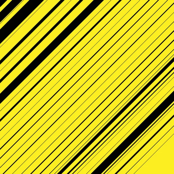 Schwarze und gelbe Diagonallinien mit unterschiedlicher Dicke. abstra — Stockfoto