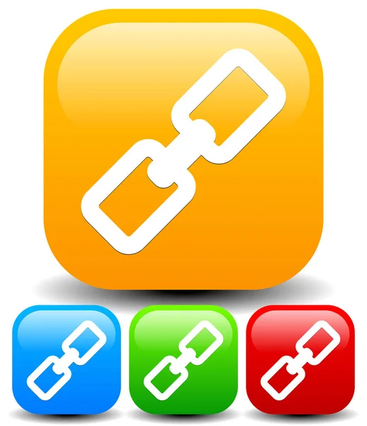 Heldere iconen met ketting link symbolen, chain link shapes — Stockfoto