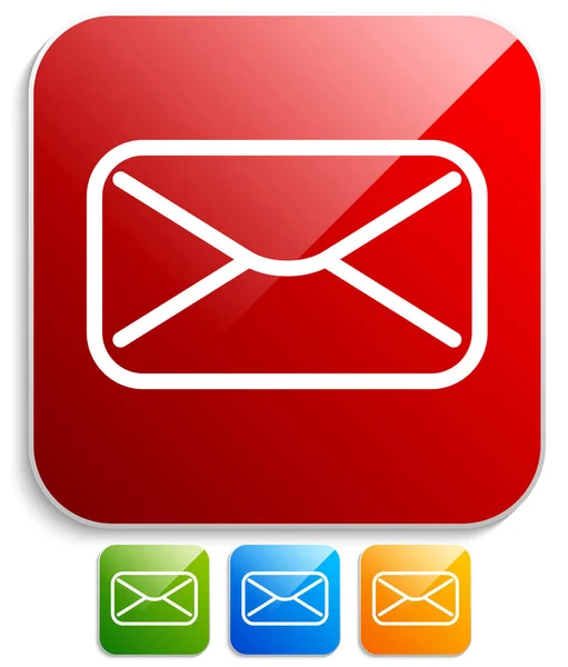 電子メール、封筒または文字記号付きのアイコン、eps10 — ストック写真