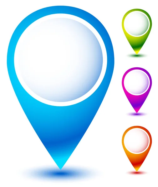 Set of colorful map markers, map pins — Stock Photo, Image